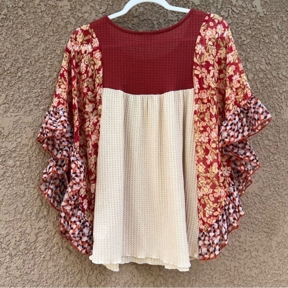 Bundle of 2 Umgee Shirts Talbots Top Womens Size Small Lot Bohemian Embroidered - Picture 4 of 17